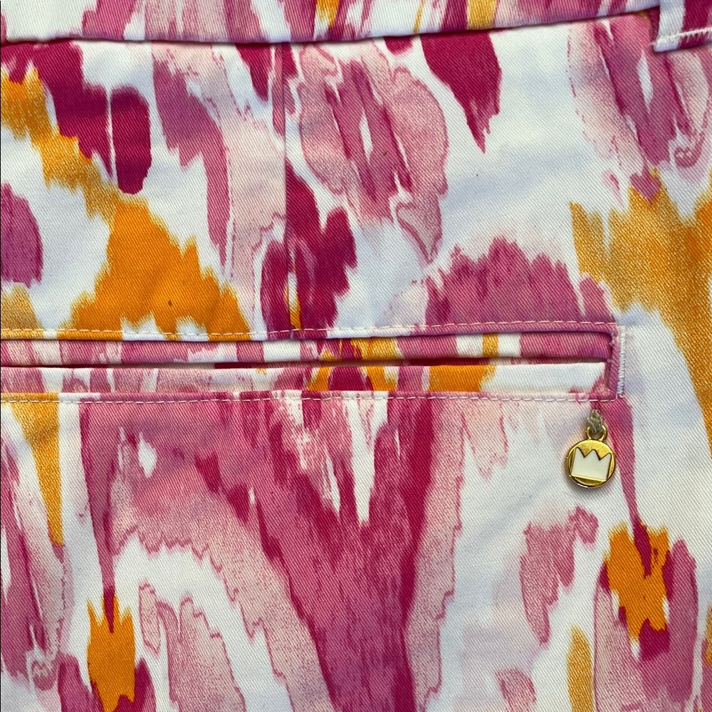 Crown & Ivy Pink and Yellow High Waist Shorts Size 14 - Picture 7 of 7